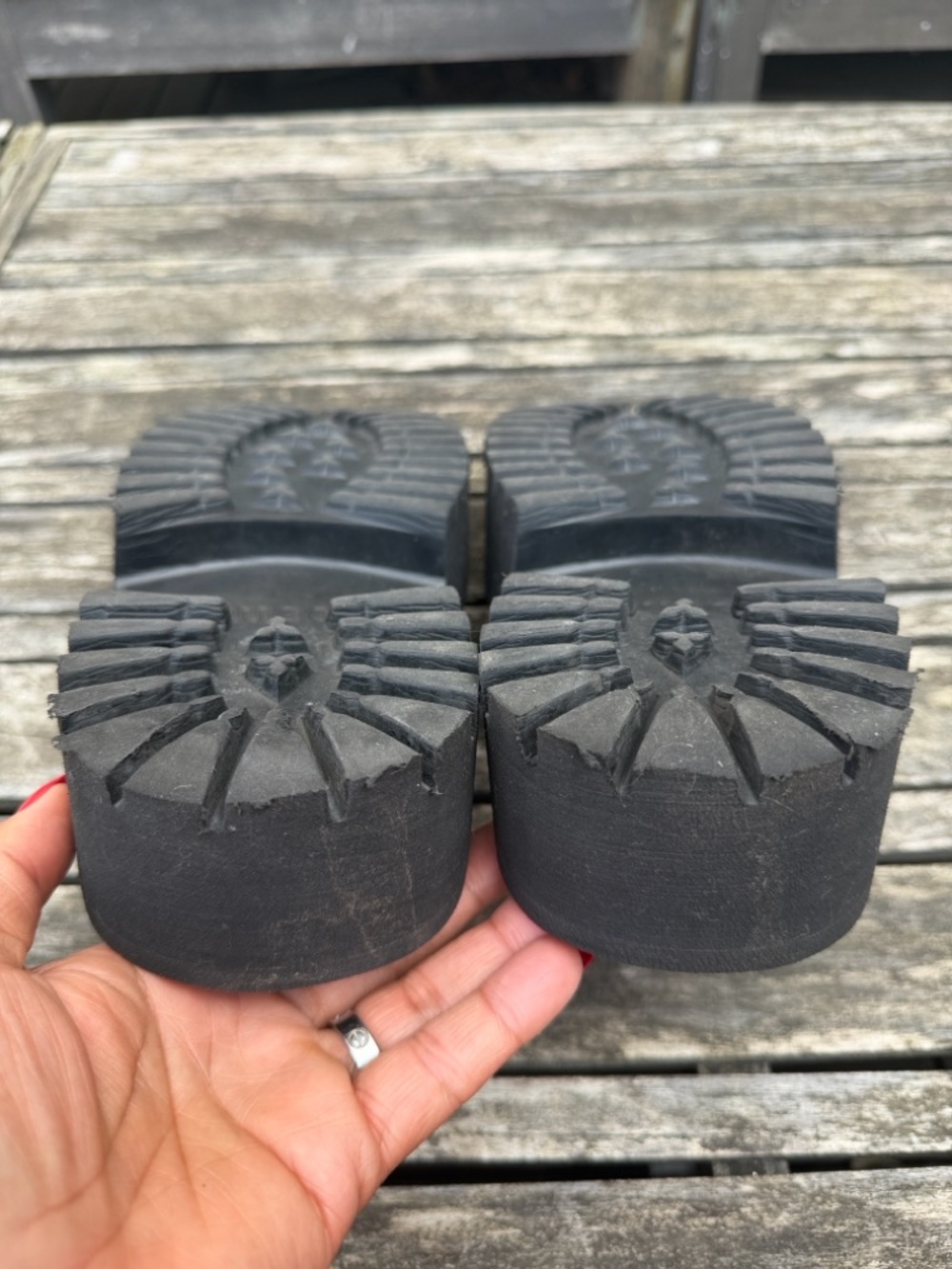 Gucci Black Rubber Clogs - Embossed GG Logo - Picture 5 of 6